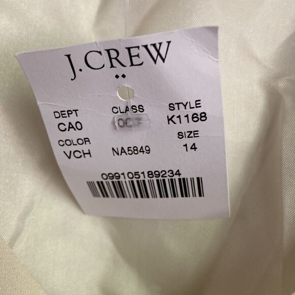 I.Crew Mercantile Long lined blouse ruffle details on sleeves SZ 14 NWT - Picture 4 of 11